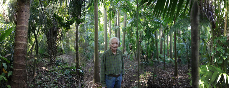 W.S. Merwin in his Palm Forest - Photo by Tom Sewell