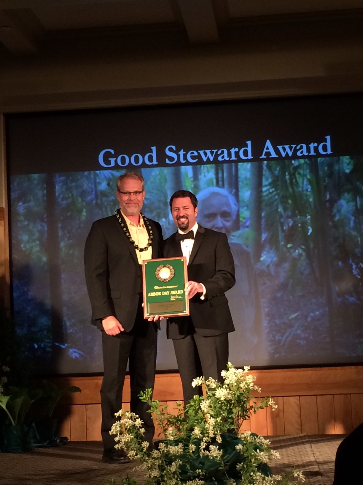 Jason Denhart Accepting Good Steward Award 1