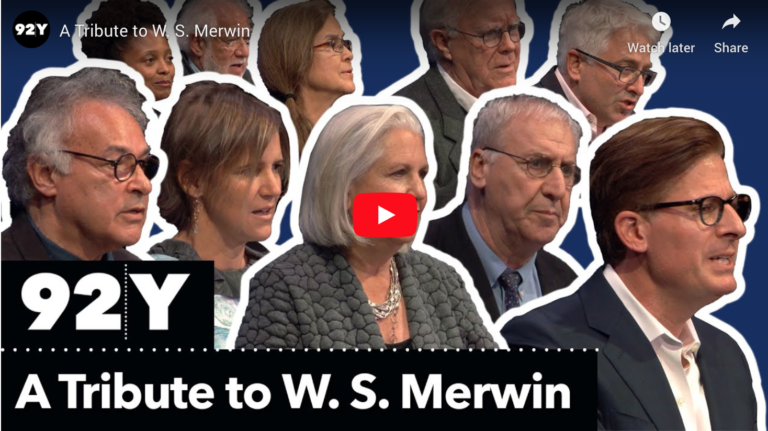 92Y Tribute to W.S. Merwin