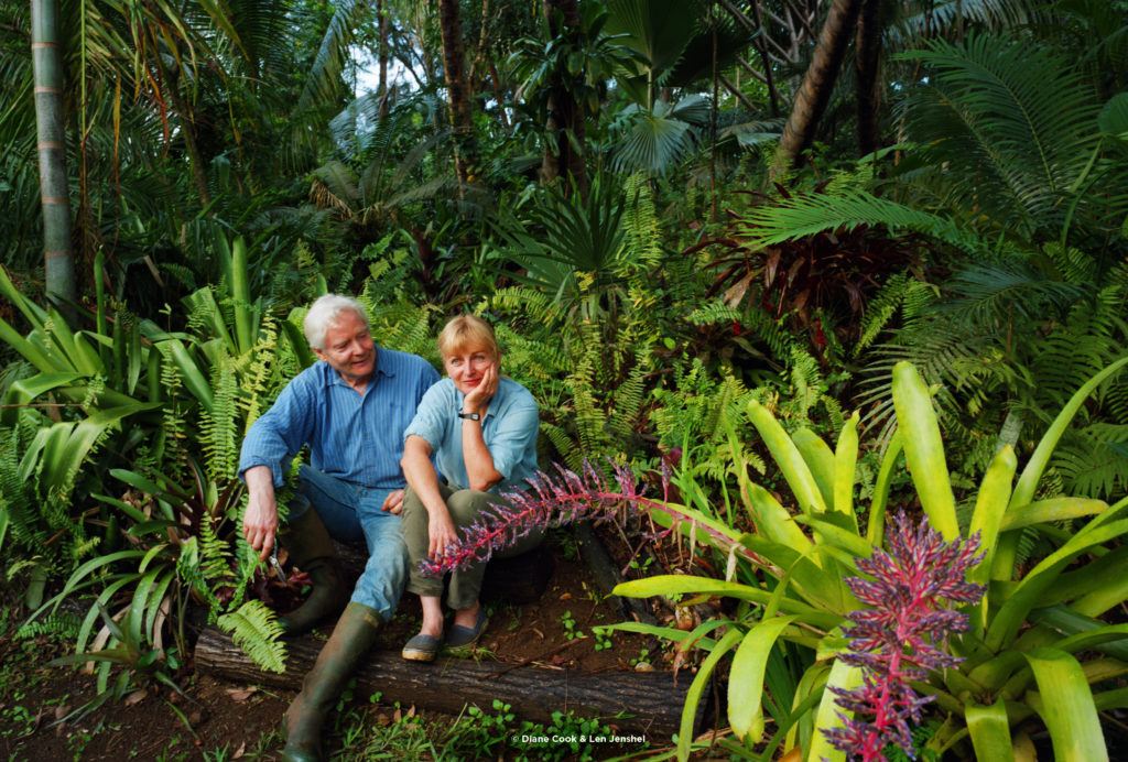 10833-4 - William & Paula, W.S. Merwin's garden, Haiku (Maui), HI